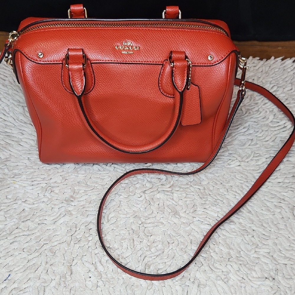 Coach Orange Leather Women's Bag